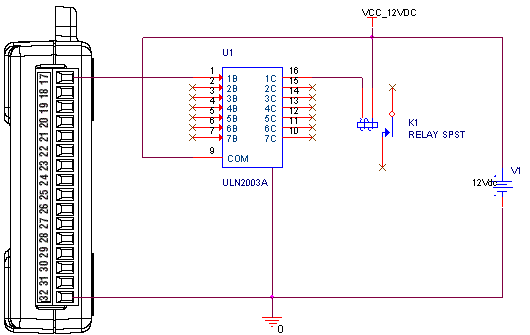 NI USB6008 and ULN2003A relay driver - NI Community ... ni usb 6008 wiring diagram 